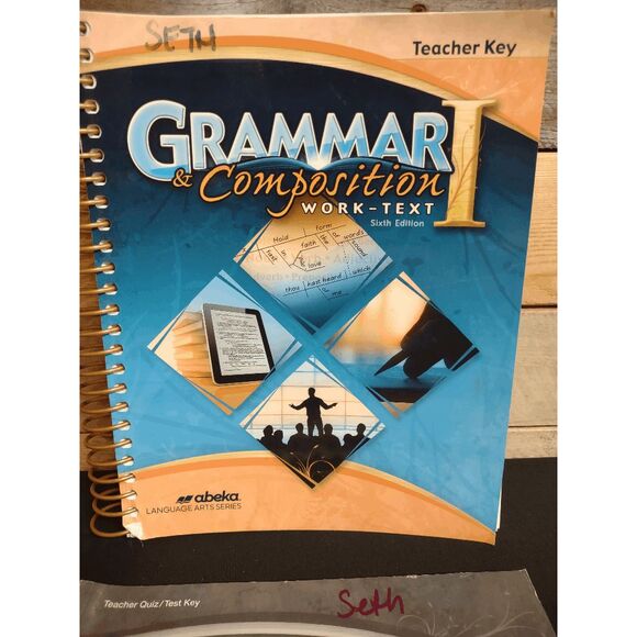 Grammar & Composition I 6th Ed. (7th Grade, Abeka) - Teacher Key, Quiz/Test Key - Picture 2 of 3